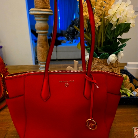 Michael Kors Handbags - Michael Kors Red Tote Bag
